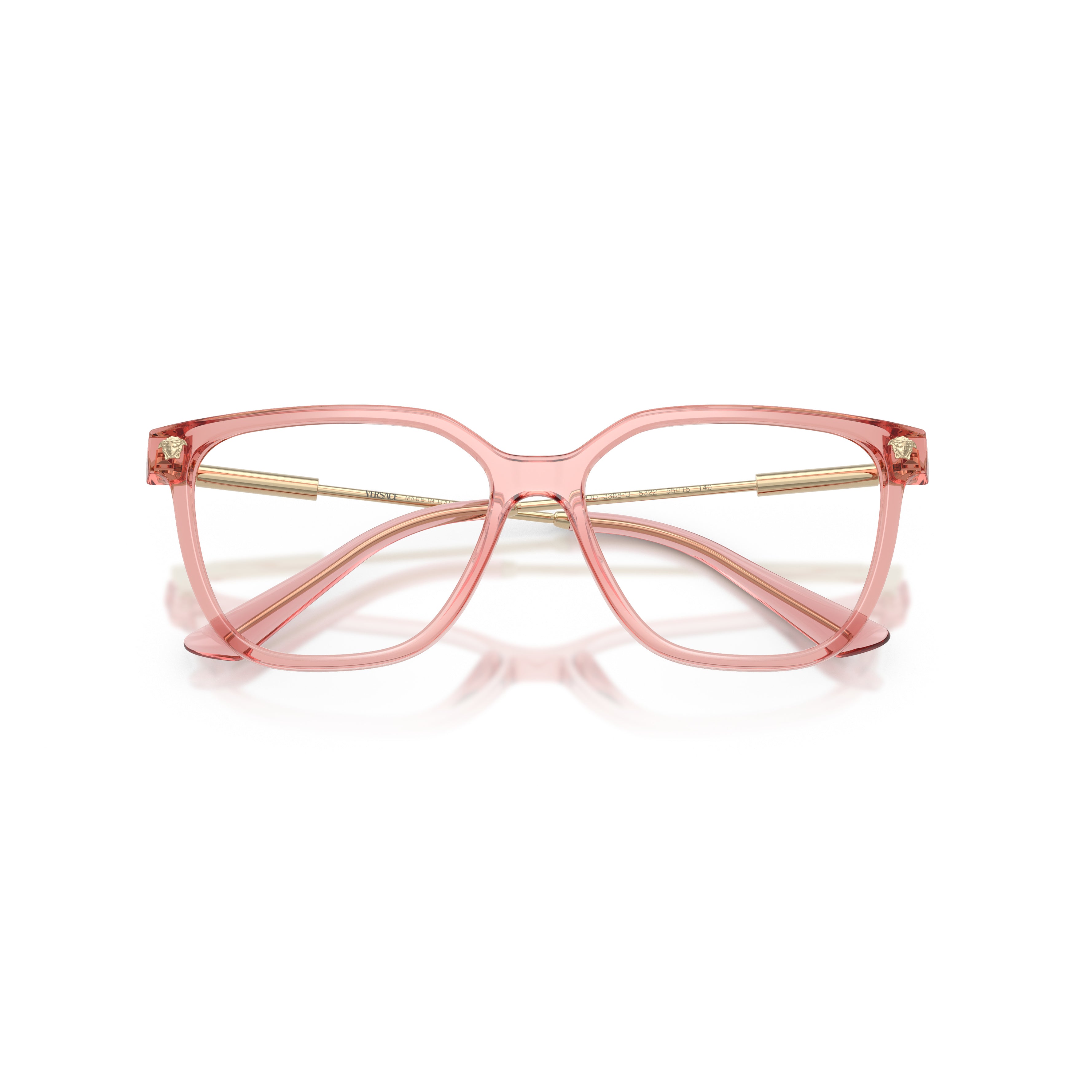 0ve3388u Translucent Pink Square Frame Eyeglasses