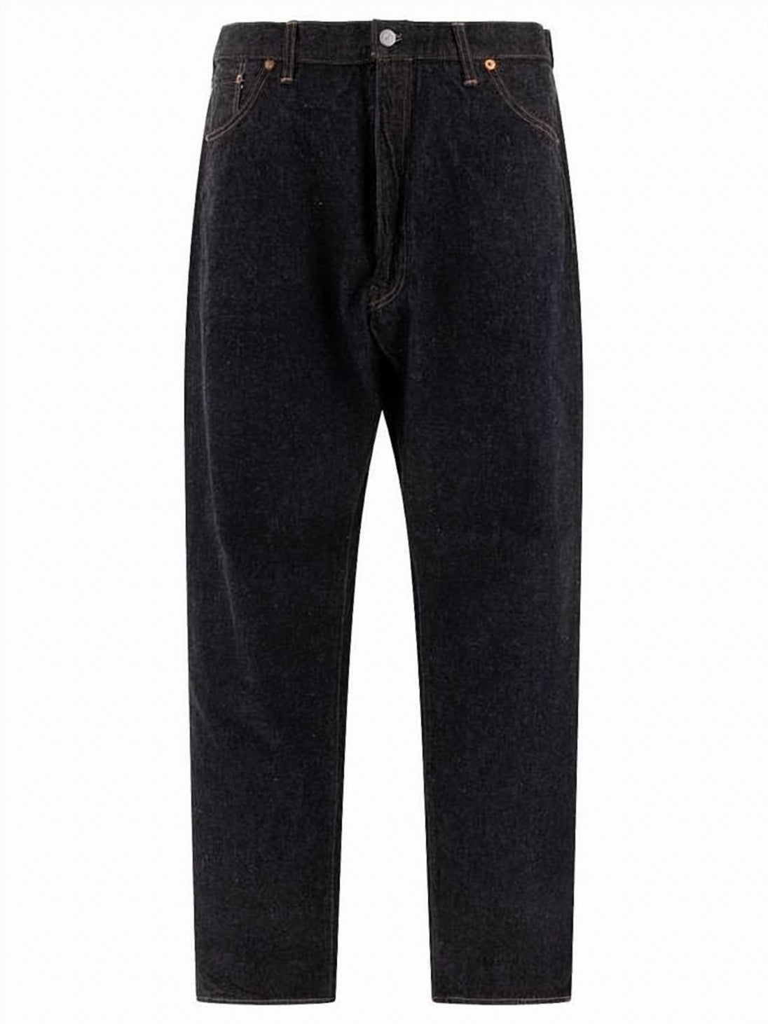 Straight-Leg Denim Pants with Classic Five-Pocket Design