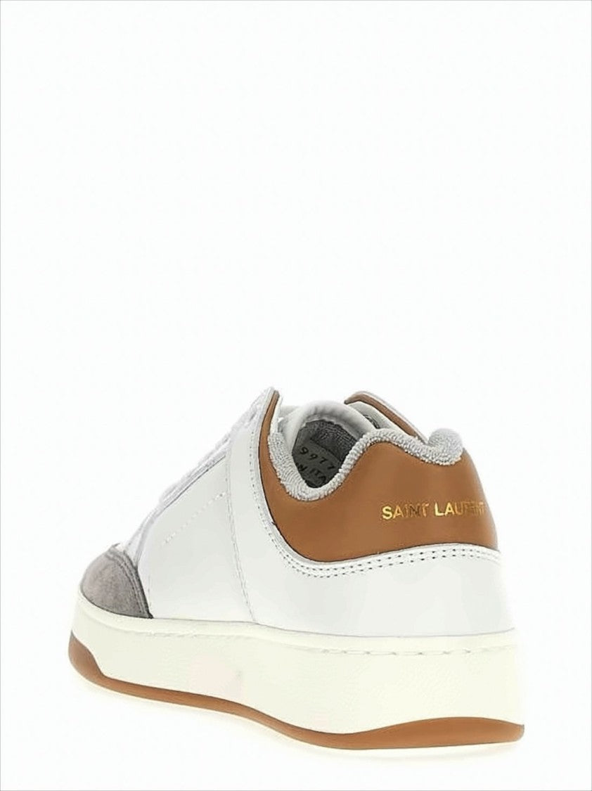 Perforated White Calf Leather Sneakers