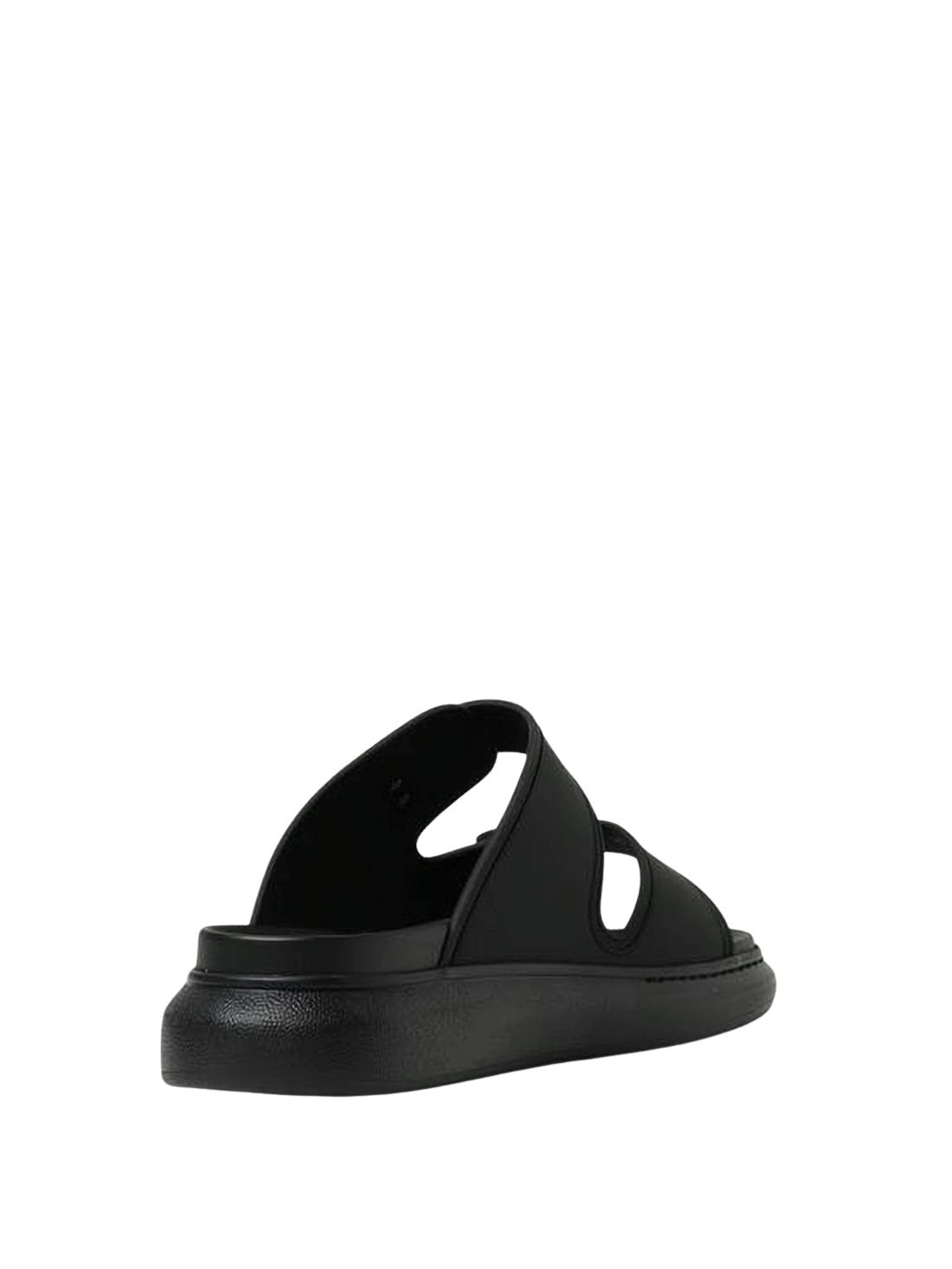 Sleek Black Rubber Mules