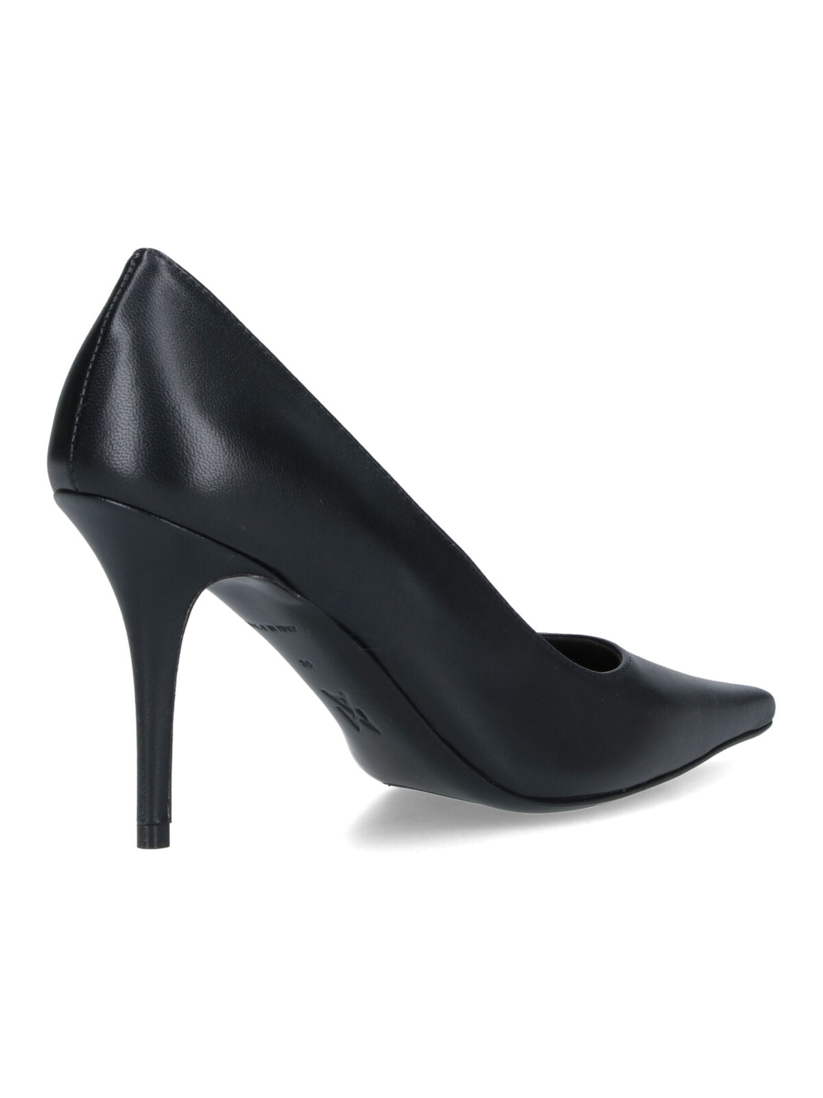 "Barbara" Pumps In Black Lambskin, Pointed Toe
