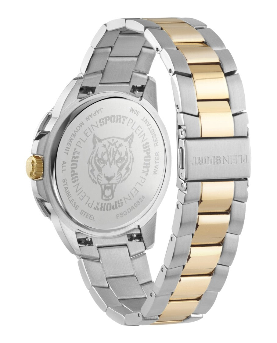 Two-Tone Quartz Timepiece With Green Enamel Dial