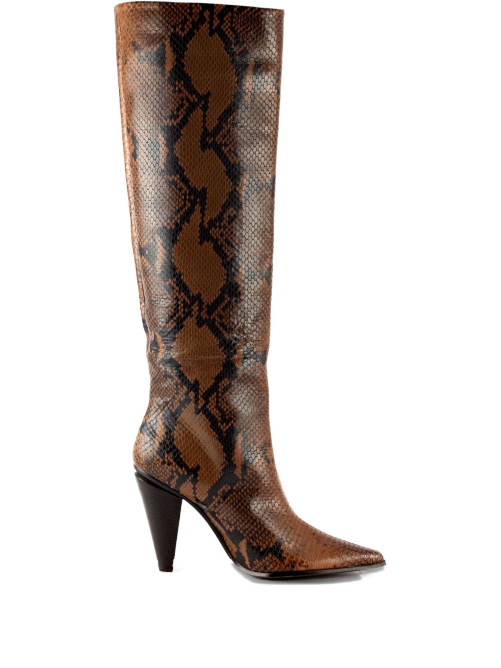 Textured Snakeskin Tall Boots