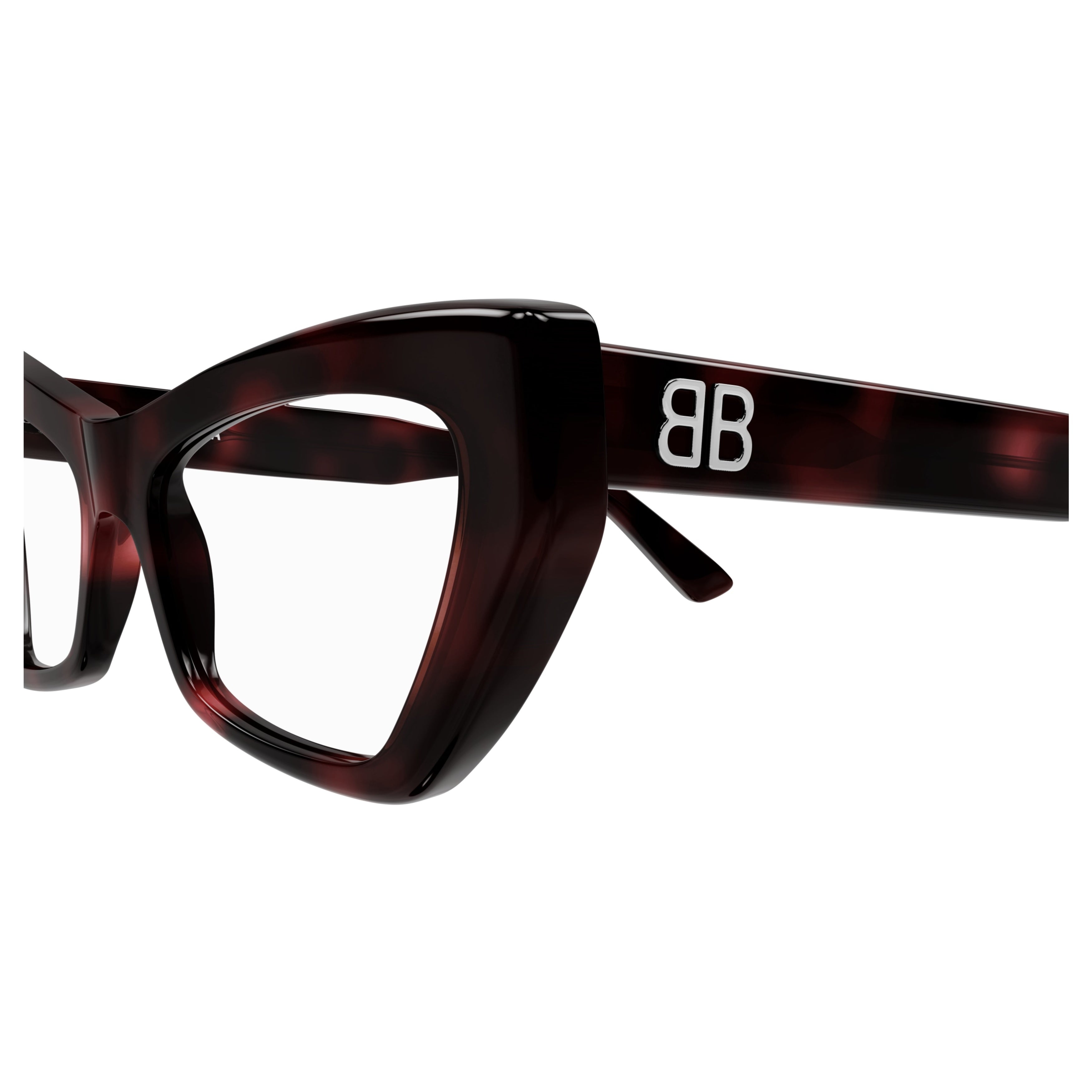 Bb0296o Bold Cat-Eye Sunglasses in Tortoiseshell Acetate