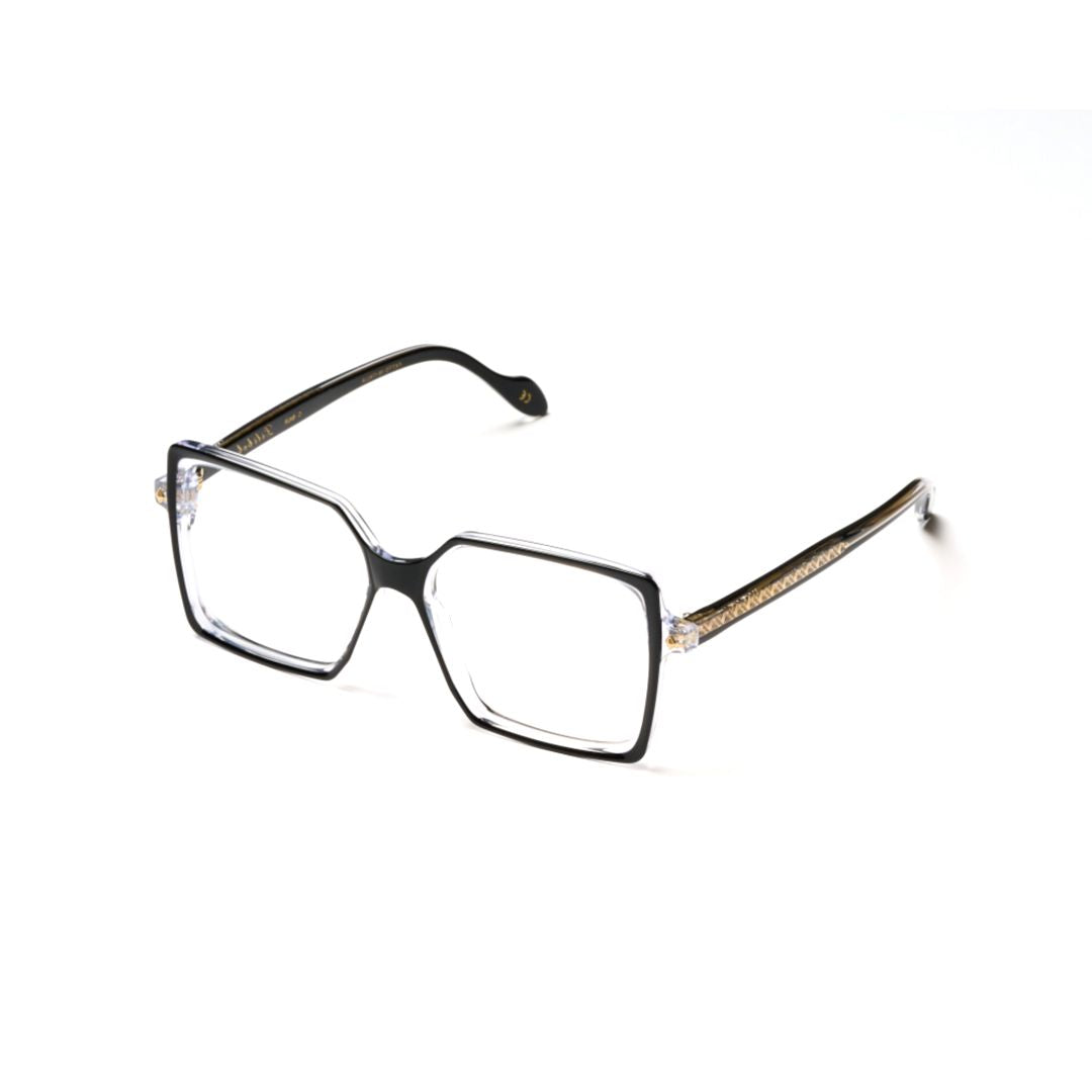 Lilibet Glamour Oversized Square Frame Sunglasses with Textured Temples
