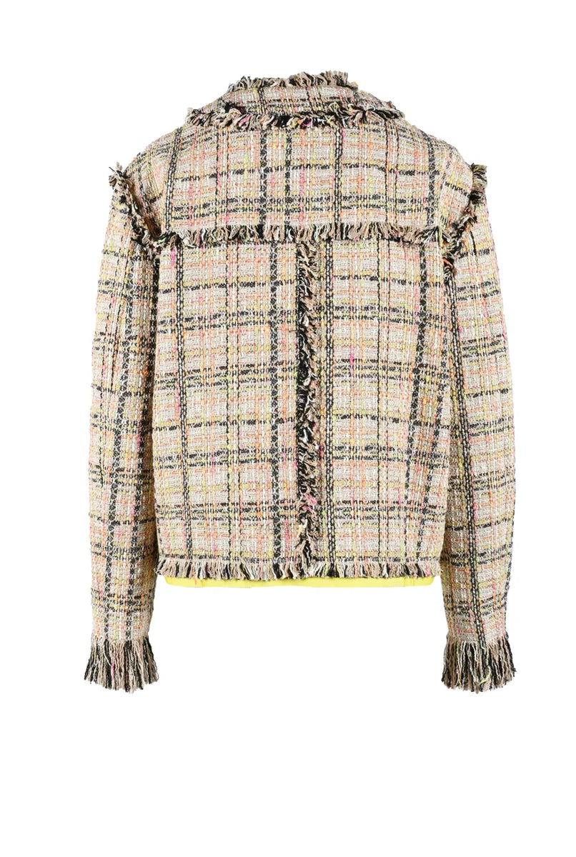 Mixed Materials Jacket - Beige