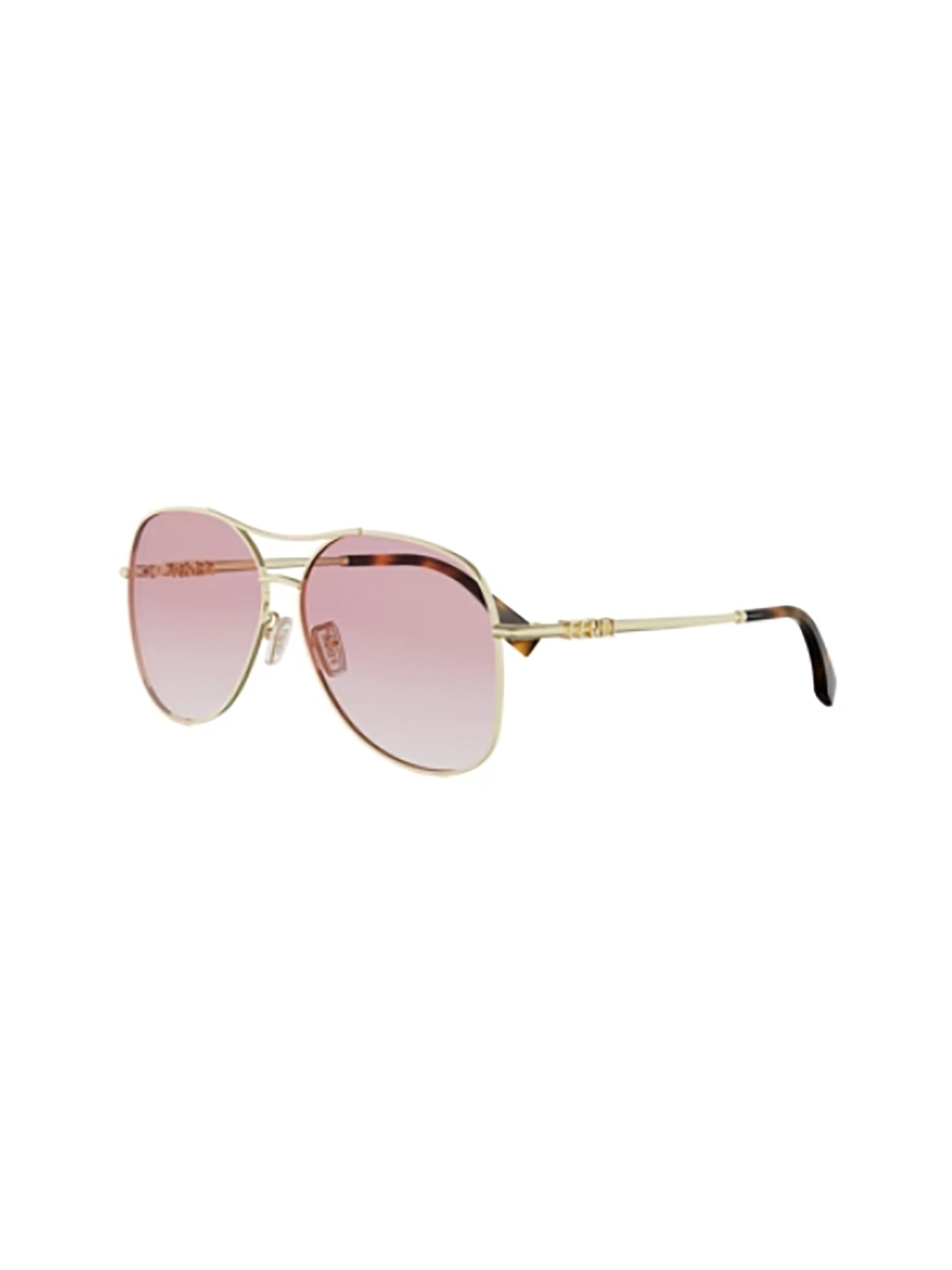 Gradient Pink-Tinted Oval Sunglasses