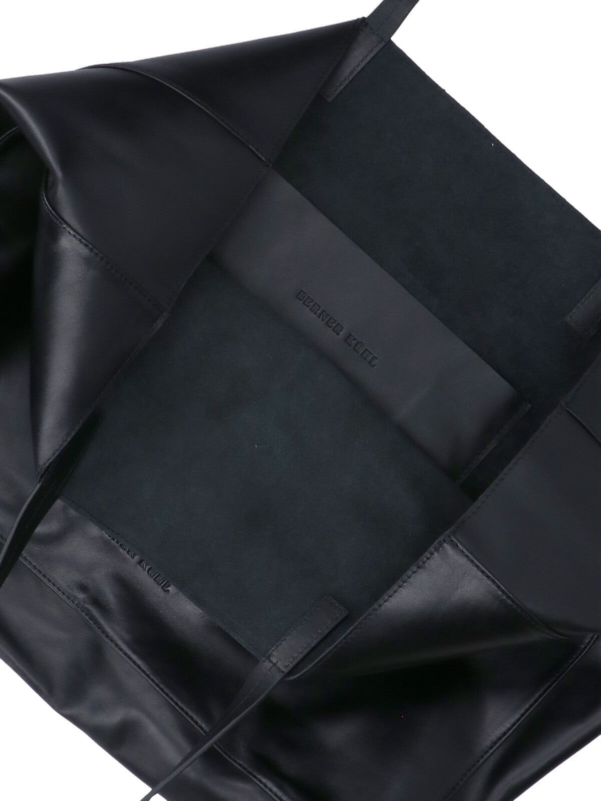 Structured Black Bag With Smooth Finish
