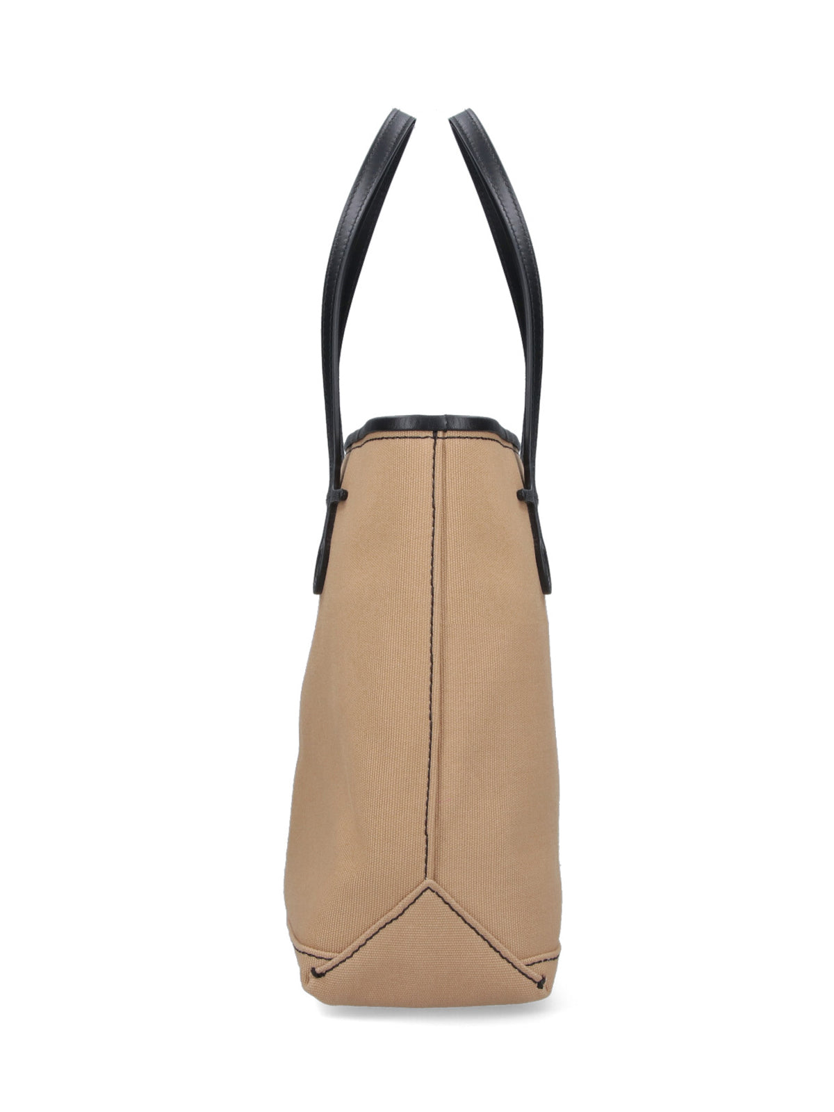 Beige Anchor Cotton Canvas Tote Bag