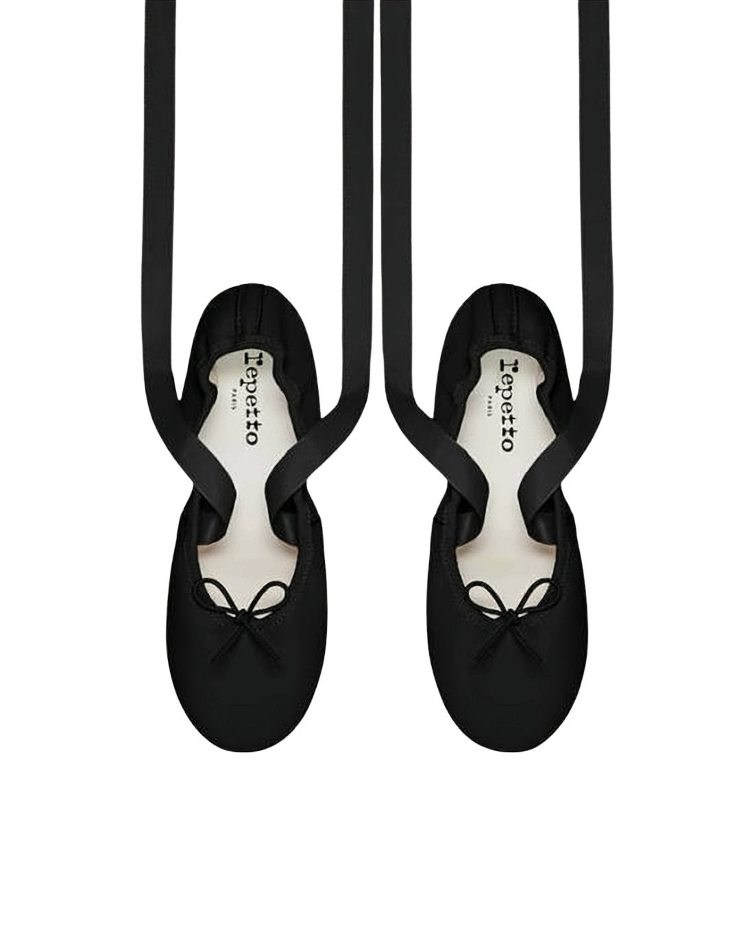 Pointed-Toe Ballet Flats with Wrap-Around Ribbons