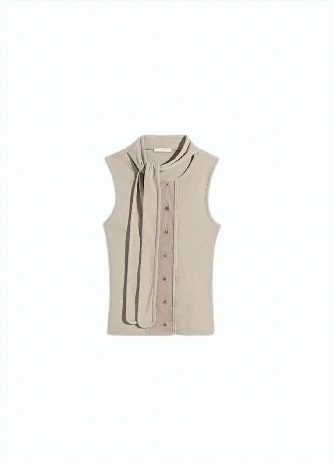 Sleeveless Top With Button-Down Front