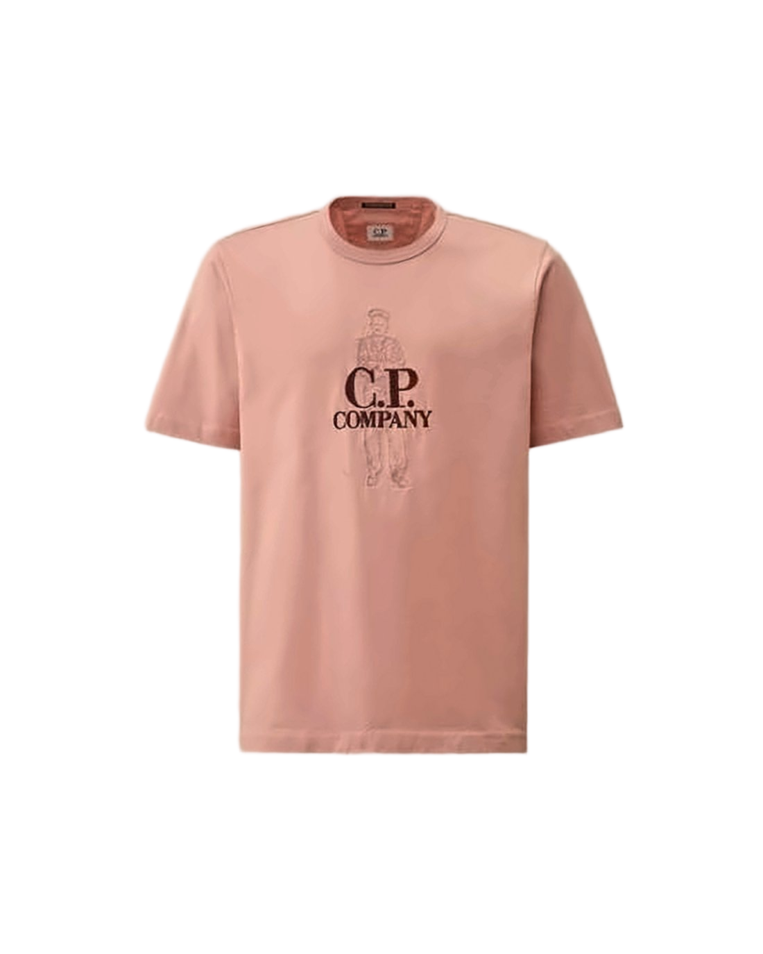 Short-Sleeve Cotton T-Shirt with Bold Logo Embroidery