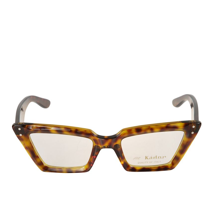 Alexandra Bold Angular Cat-eye Sunglasses with Tortoiseshell Frame