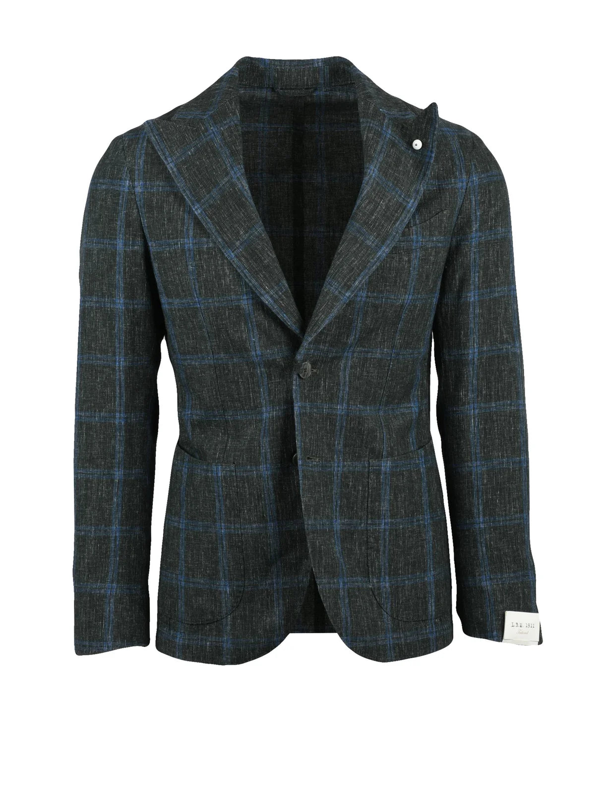 Green Linen Cotton Fitted Jacket
