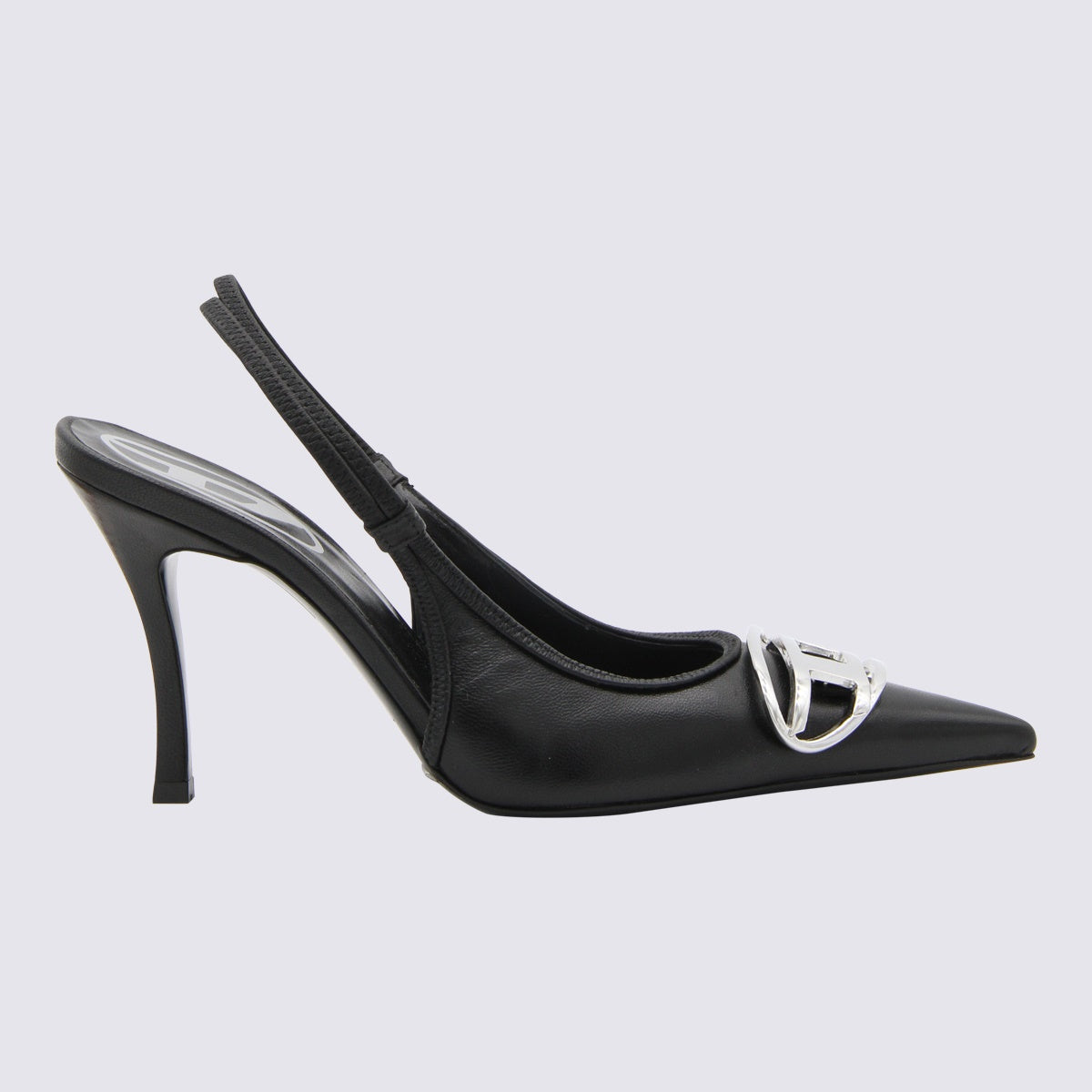 Black Leather Pumps