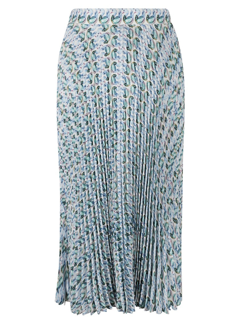 Pleated Skirt With Unique Pattern
