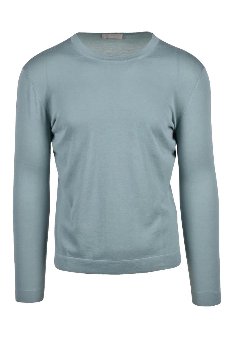 Aqua Green Crew Neck Sweater