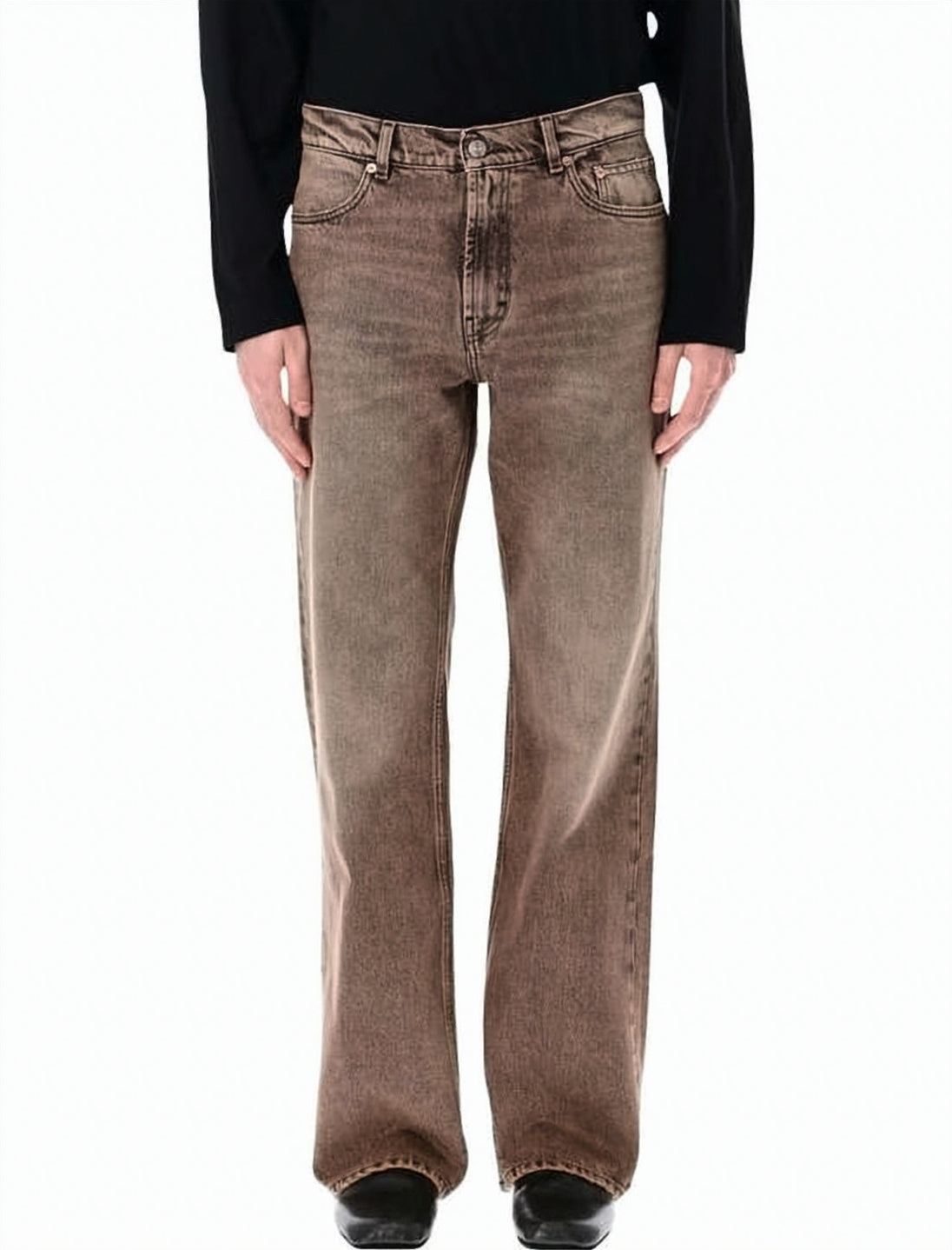 Relaxed Straight-Leg Denim Pants