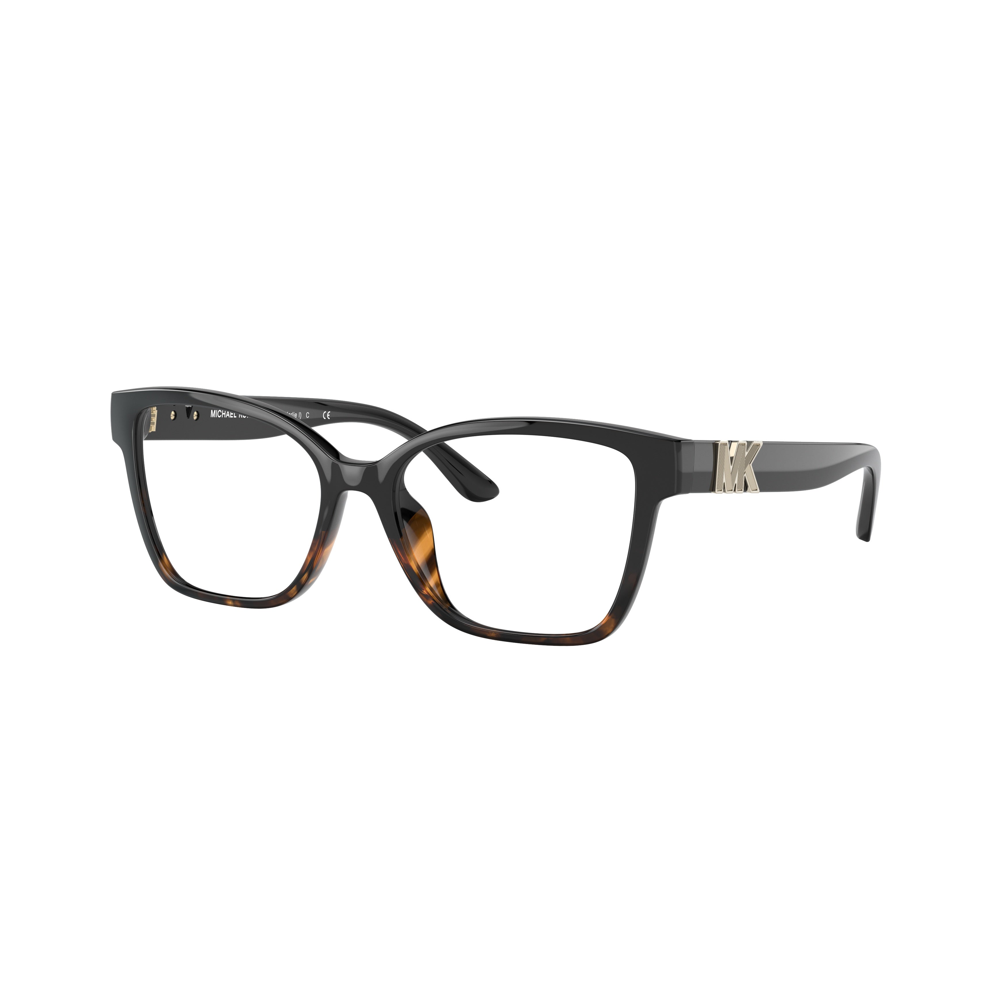 0mk4094u Bold Square Frame Eyeglasses with Glossy Finish