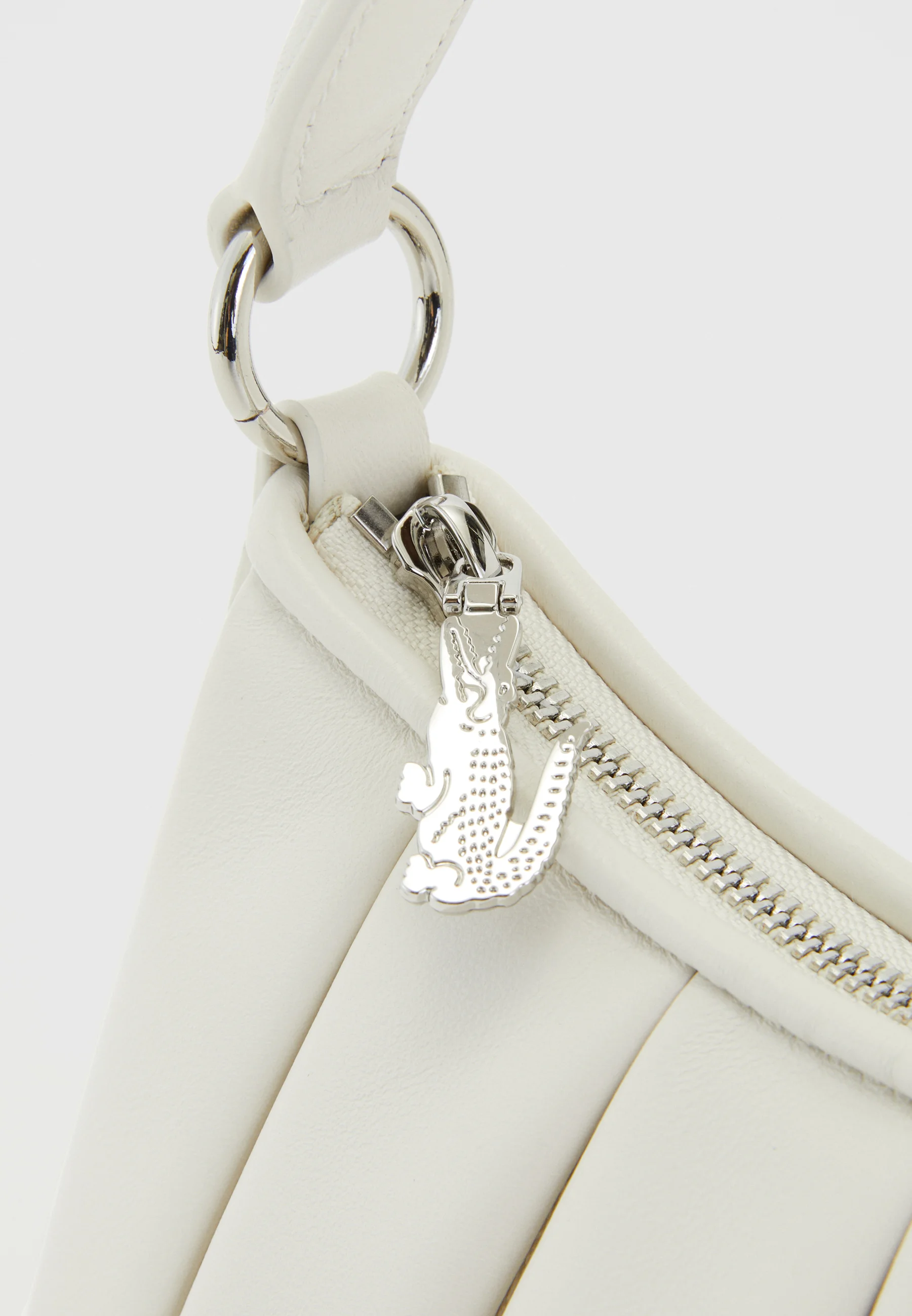 White Lenglen Leather Shoulder Bag