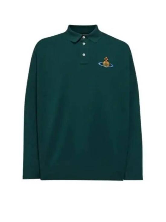 Long-Sleeve Polo Shirt with Classic Collar