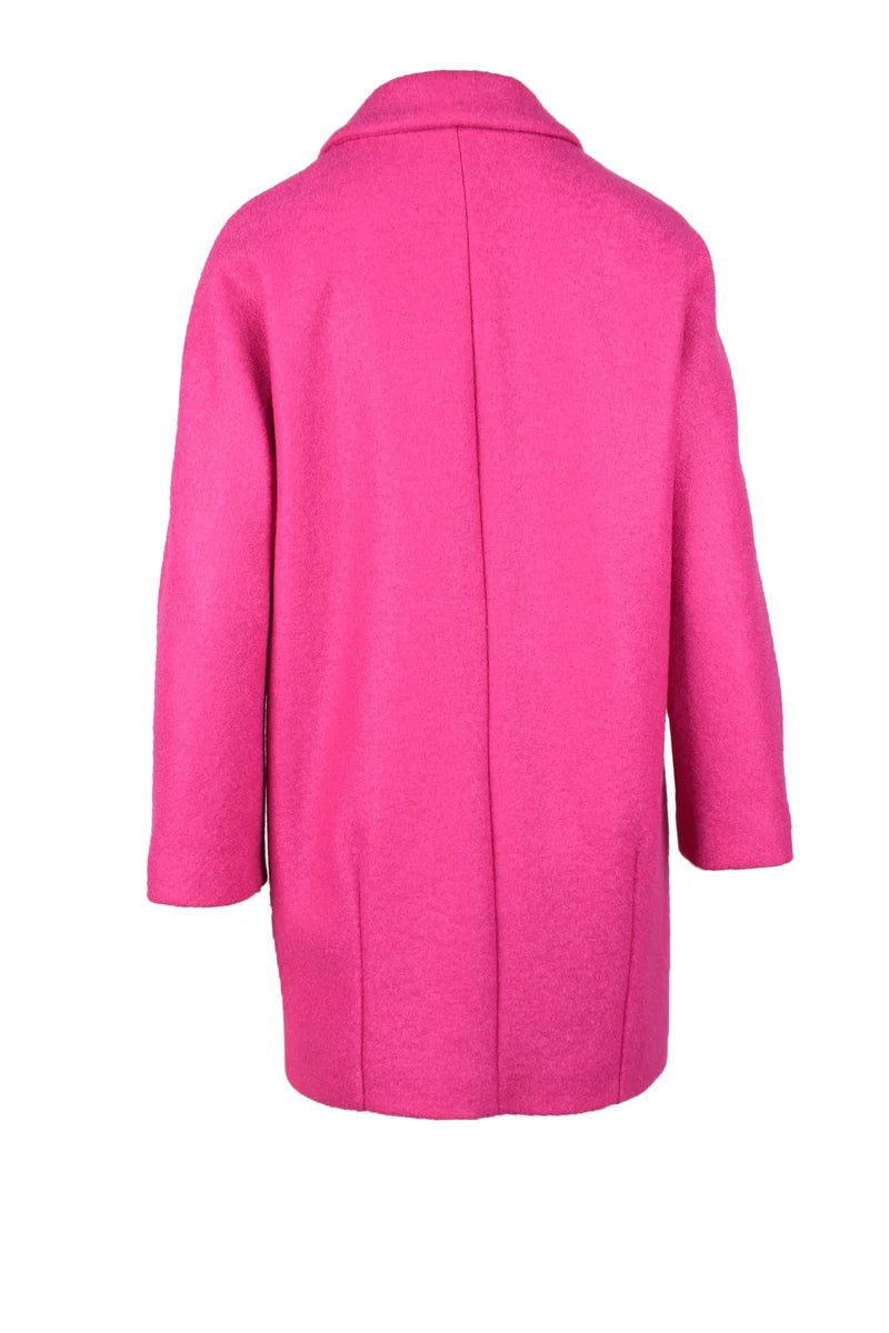 Wool and Polyamide Coat - Fuchsia
