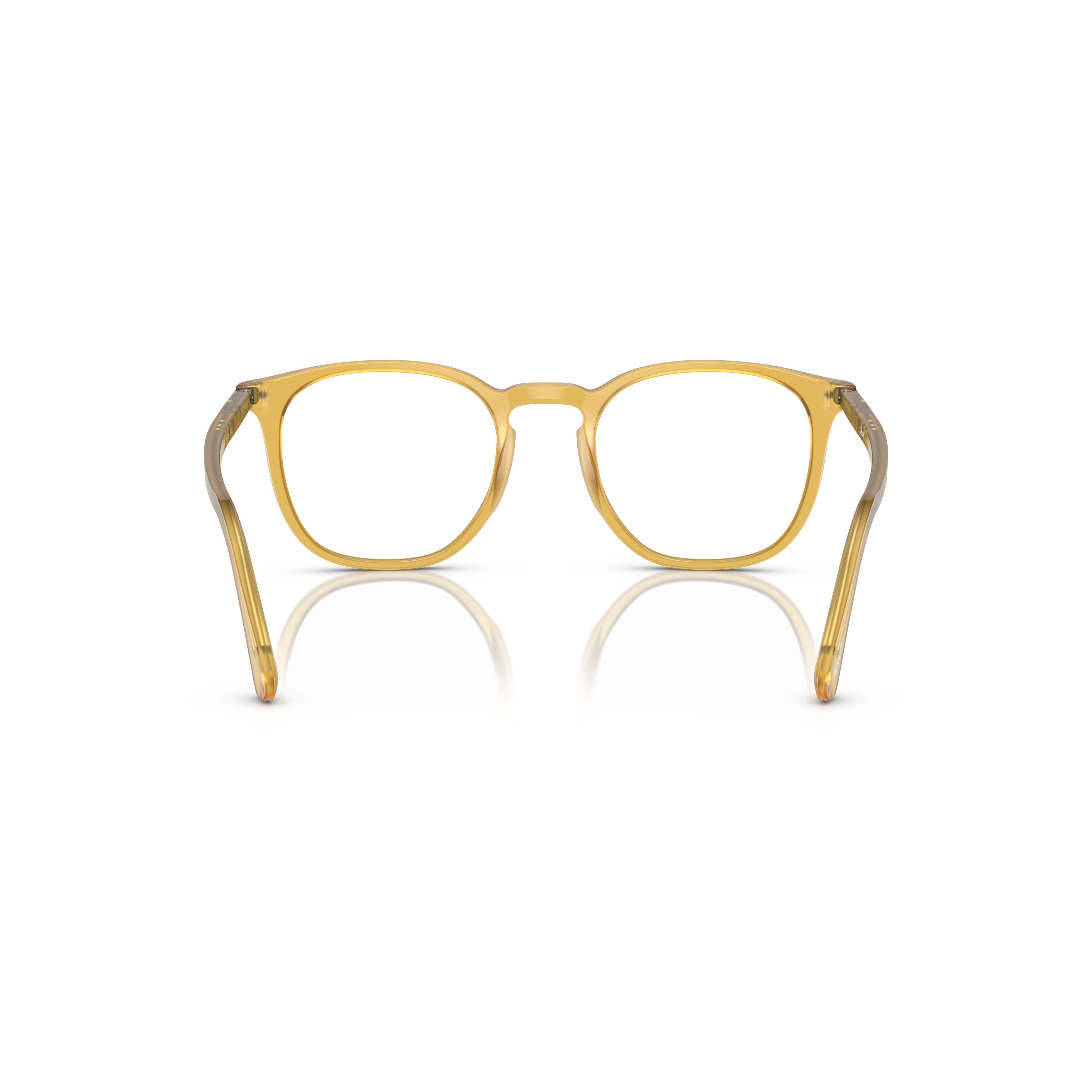 0po3318v Translucent Amber Acetate Eyeglasses with Keyhole Bridge
