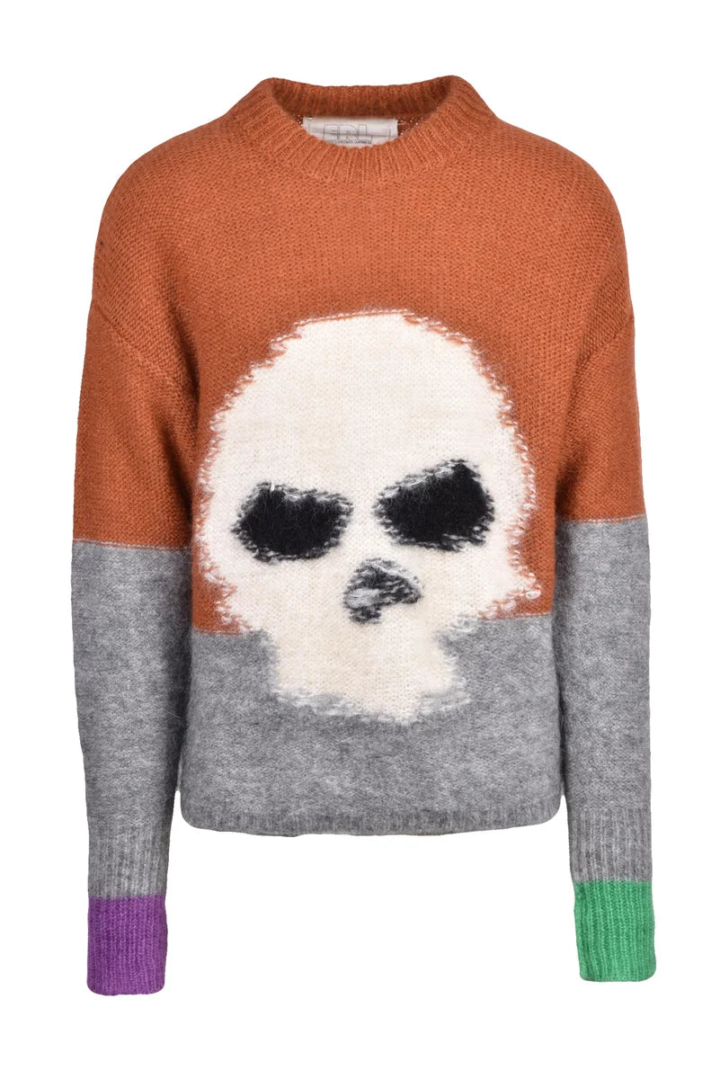 Mohair Crewneck Sweater - Brown