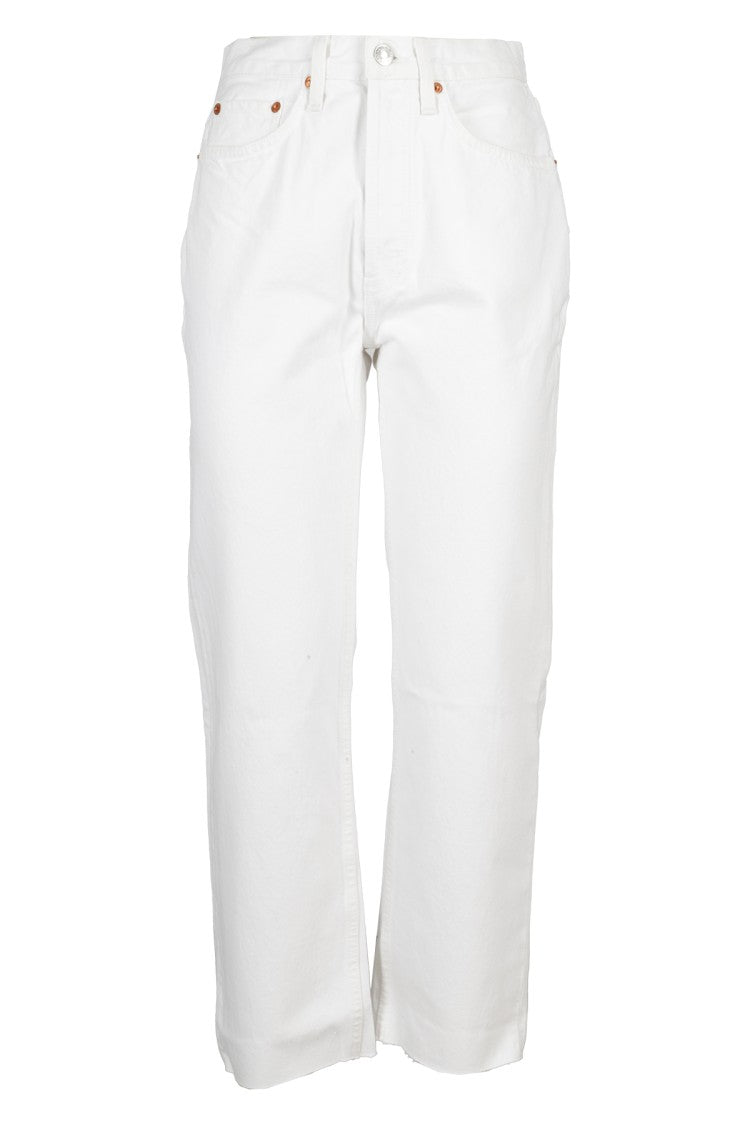 70S Stove Pipe Stove Pipe Jeans In White Denim