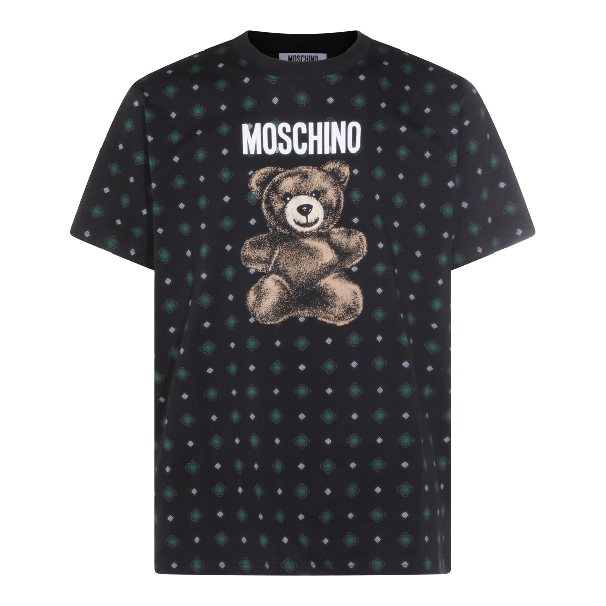 Cotton T-Shirt with Graphic Teddy Bear Design