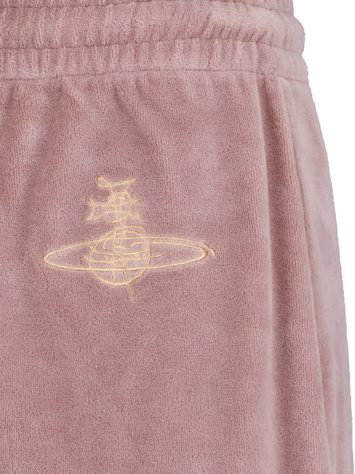 Pink Ruched Drawstring Velvety Skirt