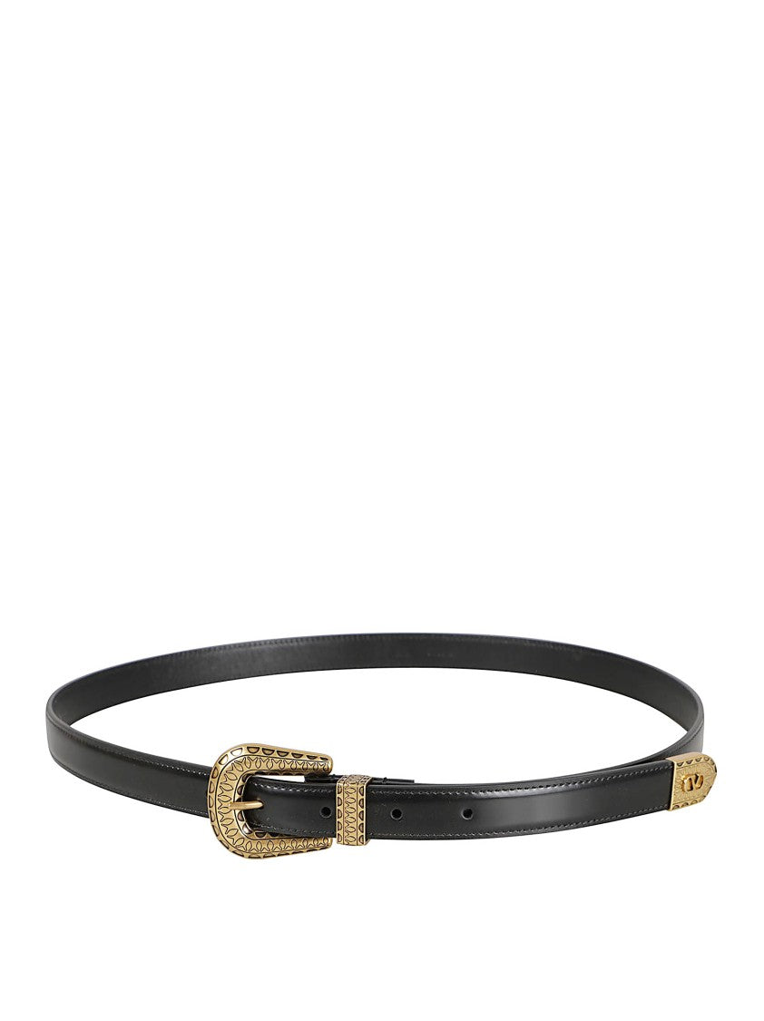 Brushed Calfskin Belt With Vlogo Signature