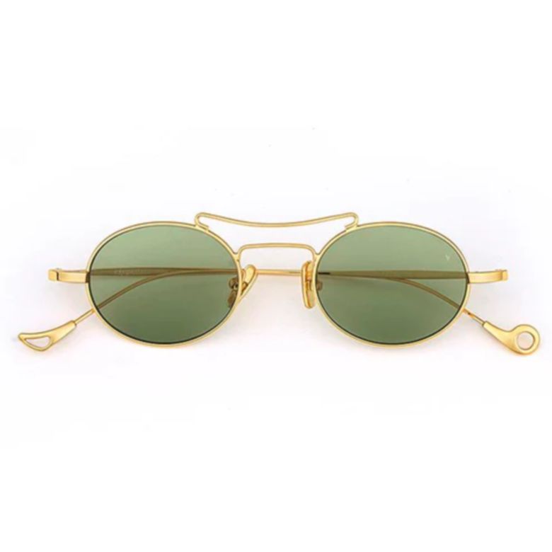 Arno C.4-64 Slim Oval Gold-Tone Sunglasses with Artistic End Tips