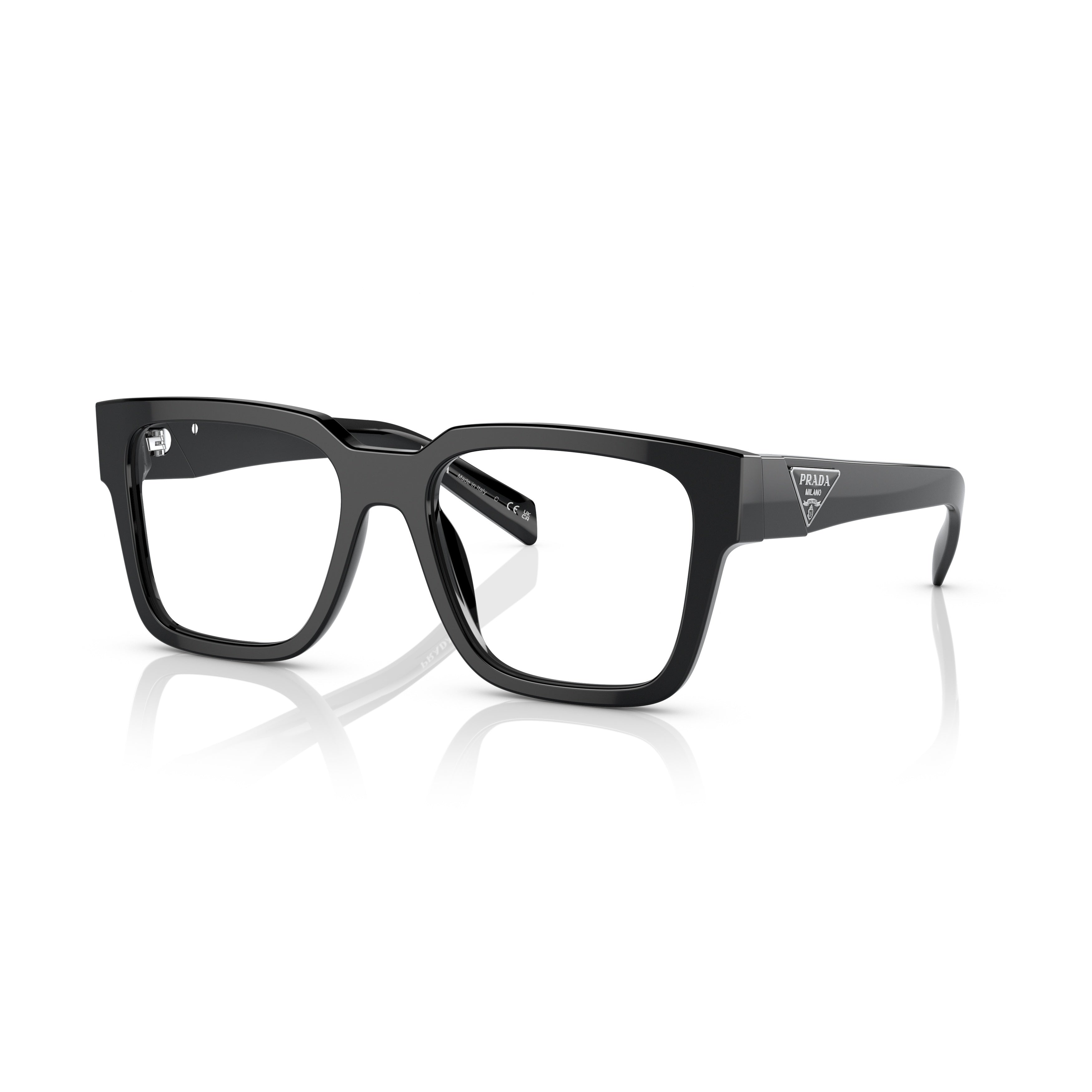 0pr 08zv Square Black Acetate Eyeglasses