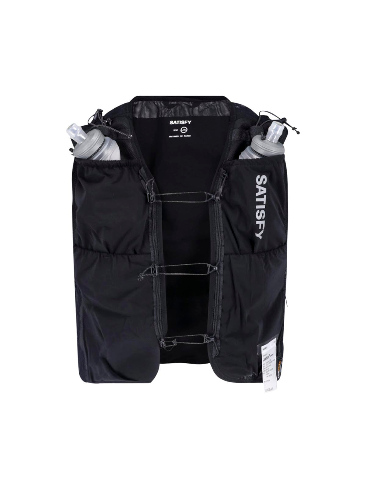Black Hydration Vest Multiple Pockets Jacket