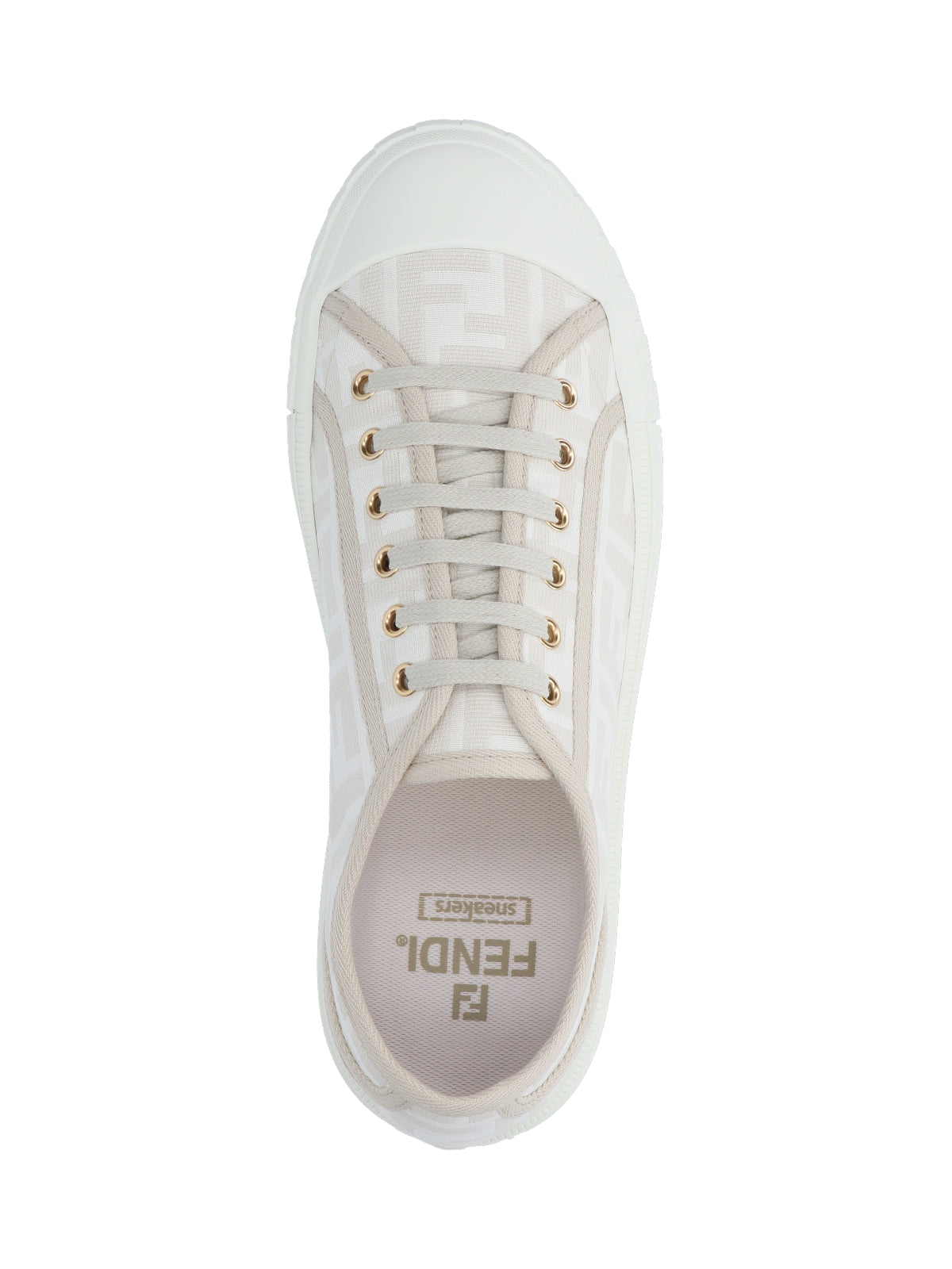 White Domino FF Jacquard Sneakers