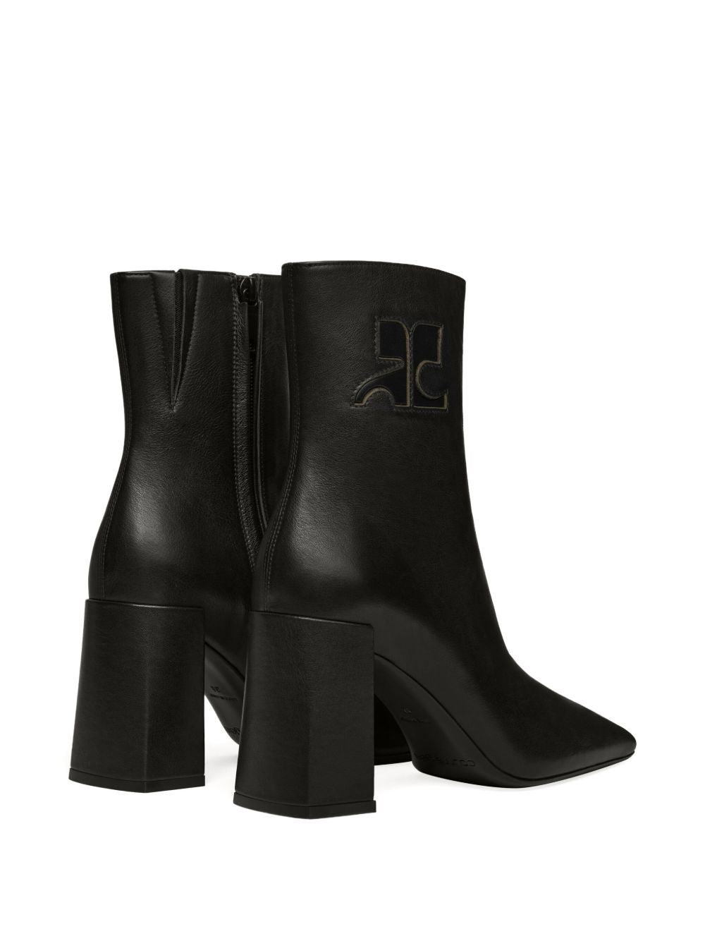 Pointed Toe Ankle Boots With Block Heel