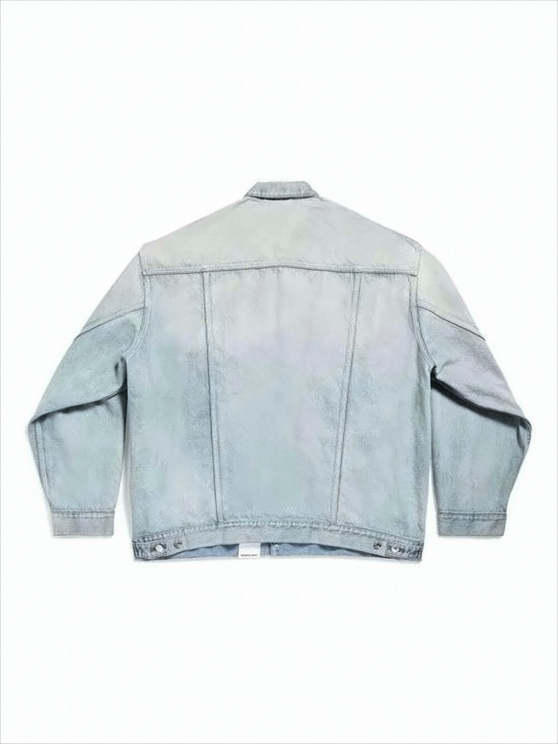 Light Washed Cotton Oversized Denim Jacket