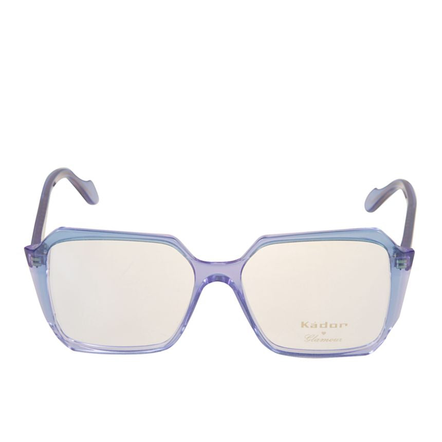 Lizzy Translucent Purple Geometric Sunglasses with Textured Temples