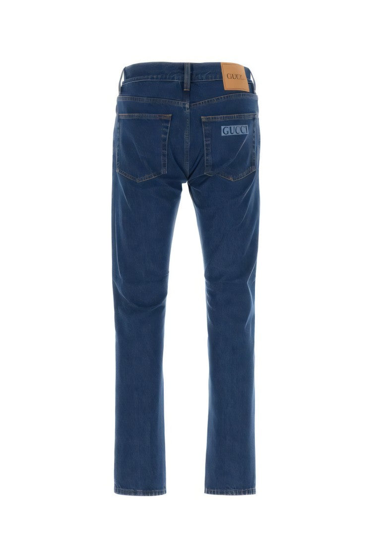Straight-Leg Denim Pants