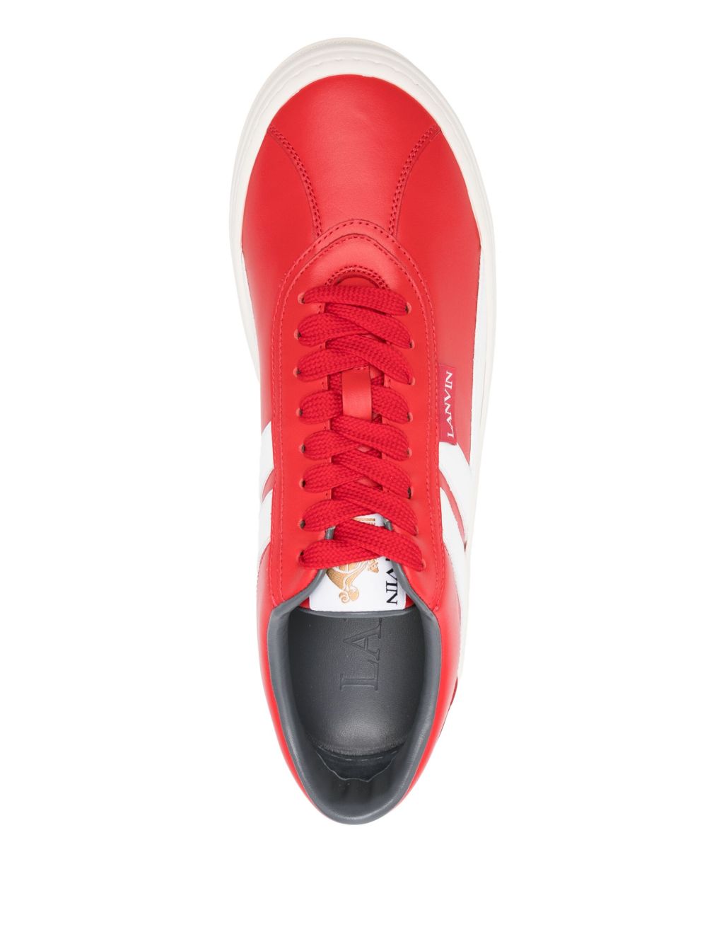 Low-Top Sneakers with Red Upper