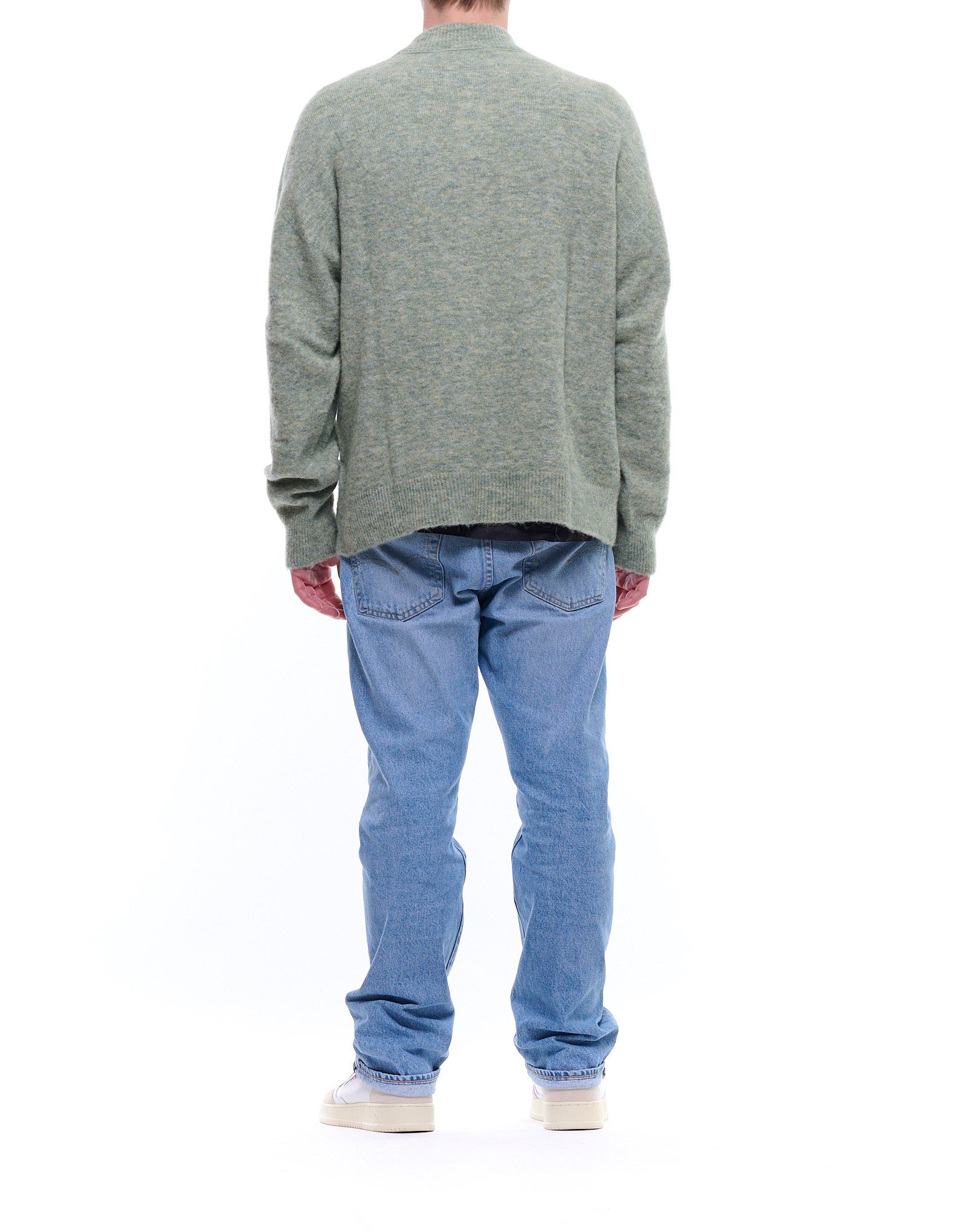Sage Green Brushed Crewneck Sweater