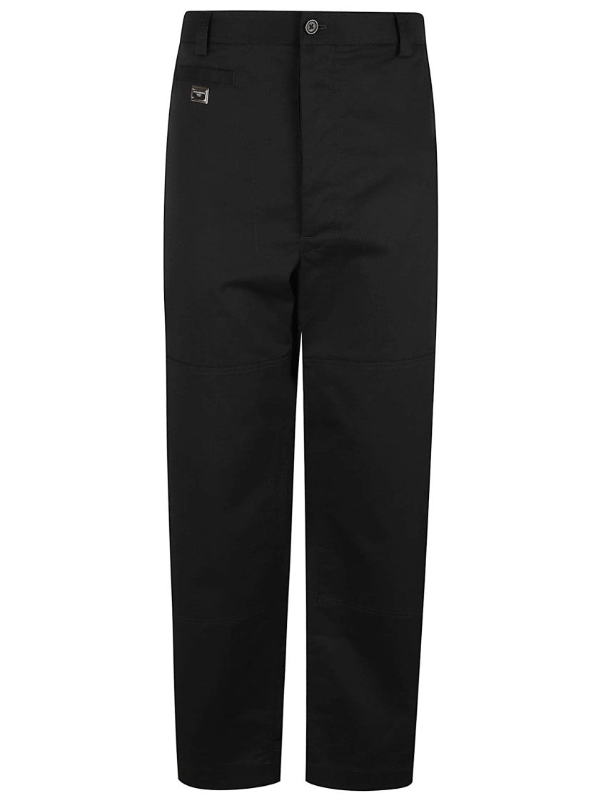 Classic Straight-Leg Trousers With Subtle Stitching Detail