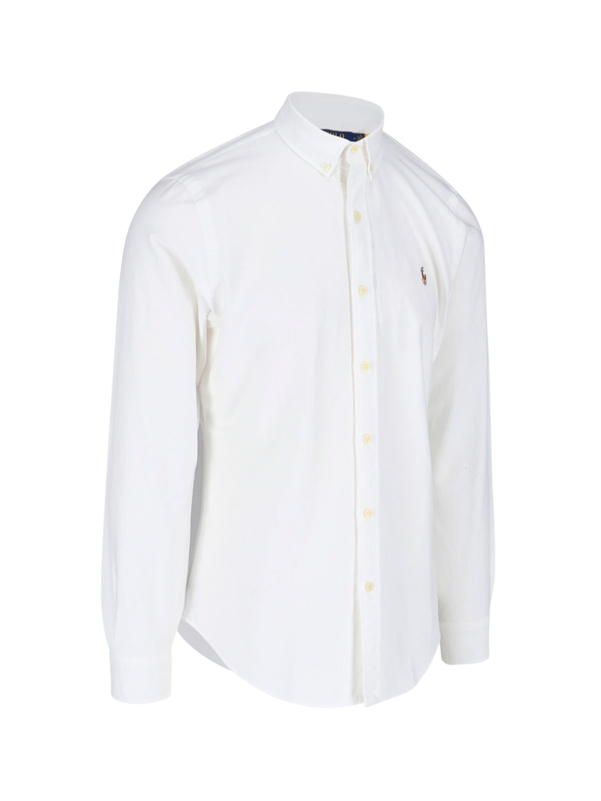 Crisp White Button-Down Shirt With Tailored Fit