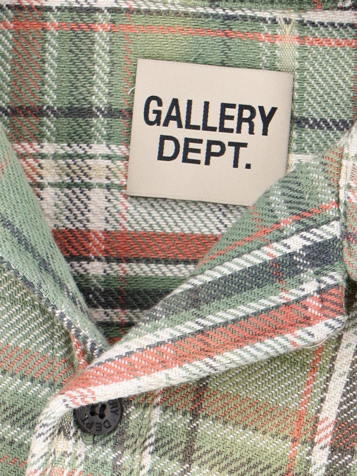 Green Plaid Cotton Casual Shirt