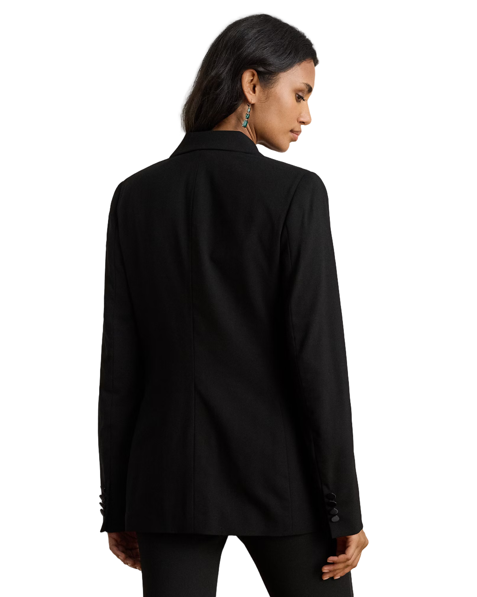 Double-Breasted Blazer With Satin Lapels