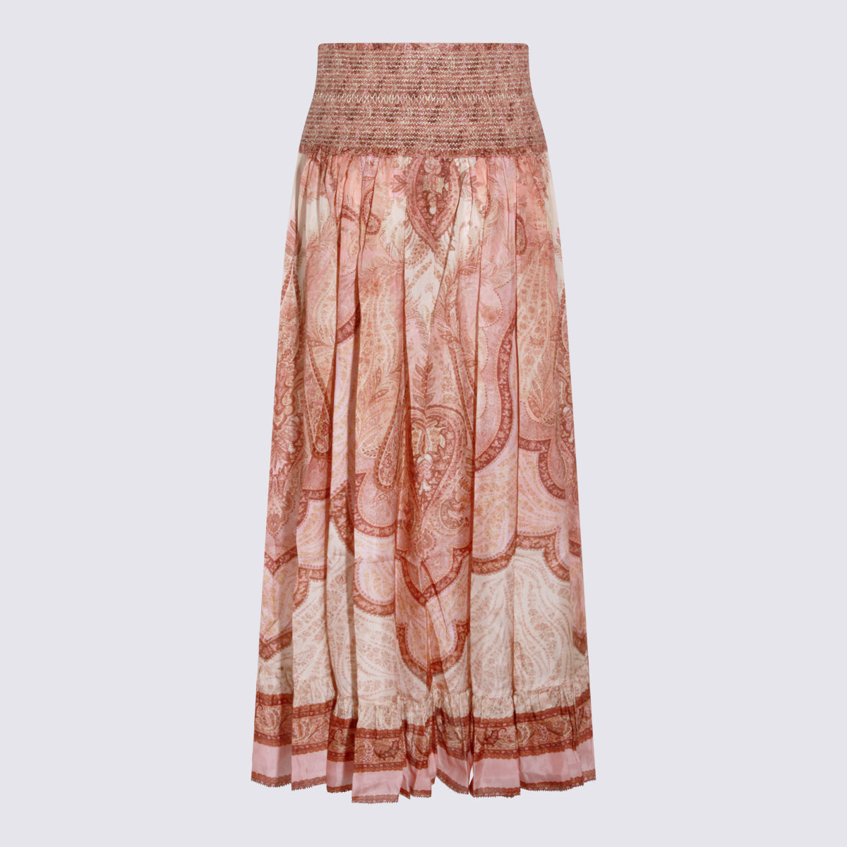 Burgundy Silk Skirt