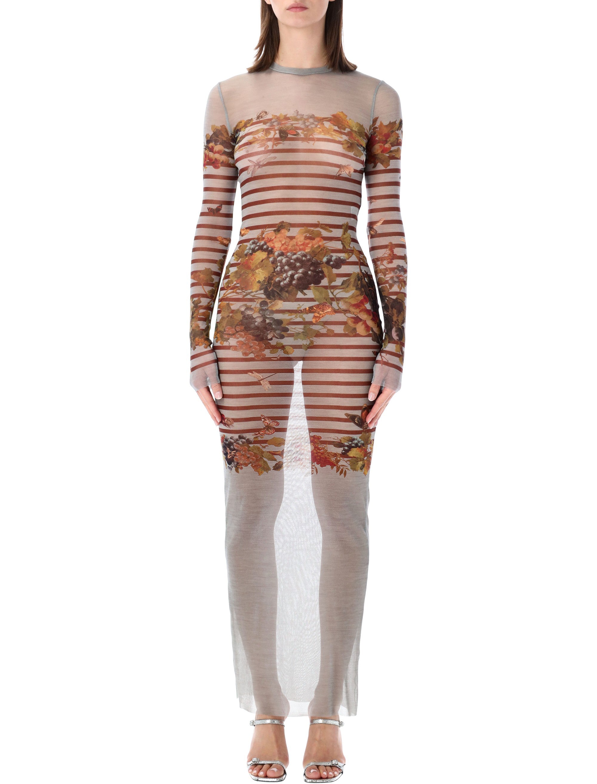 Marinière Mesh Long Dress