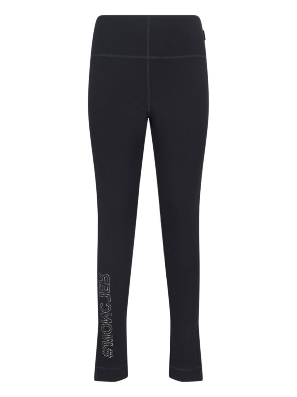 Studded Leggings In Black Stretch Nylon