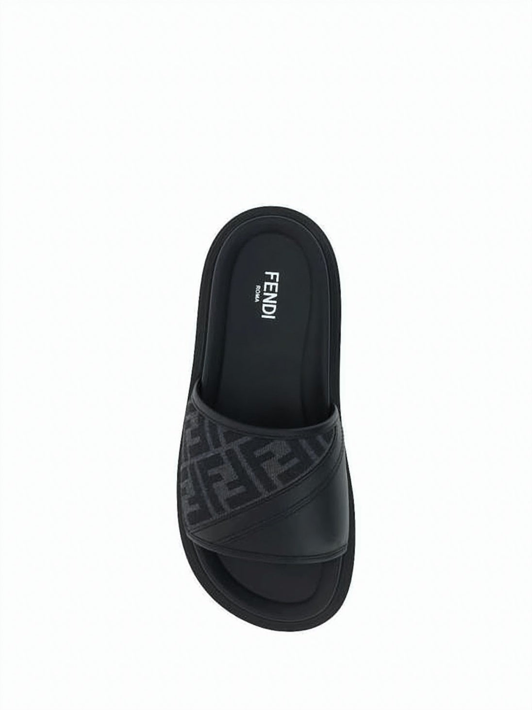 Textured Monogram Slide Sandals